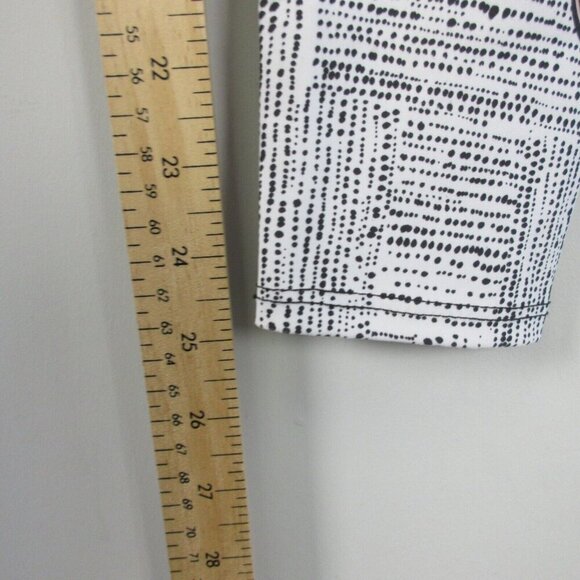 Onzie Leggings Women S/M Black White Patterned Mid Rise Activewear Yoga 206 - Picture 11 of 12